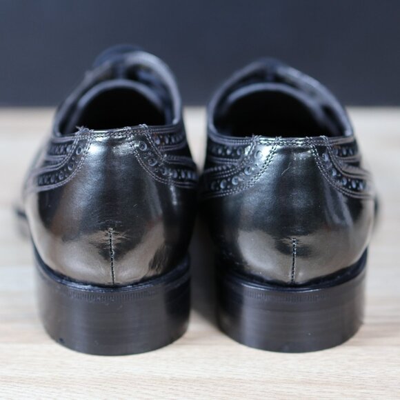Robert Clergerie Shoes Mens Size 9 Silver Derby Long Wing Leather Brogue France - Picture 4 of 8